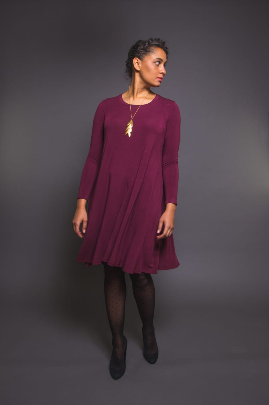 The Ebony Tee // Knit dress pattern // Closet Core Patterns
